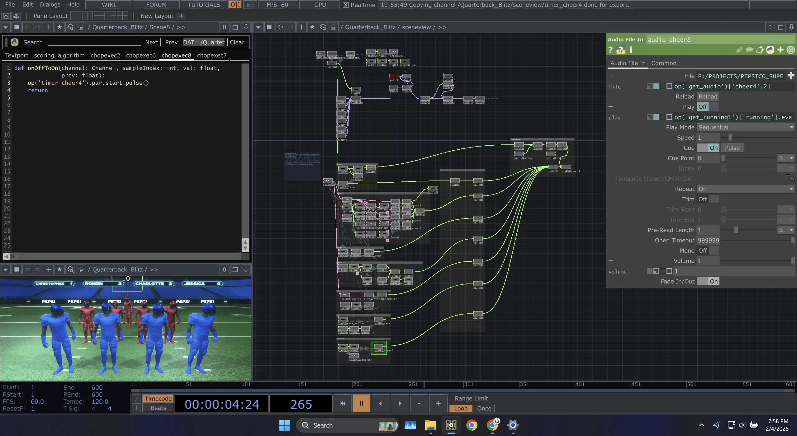Quarterback Blitz system architecture